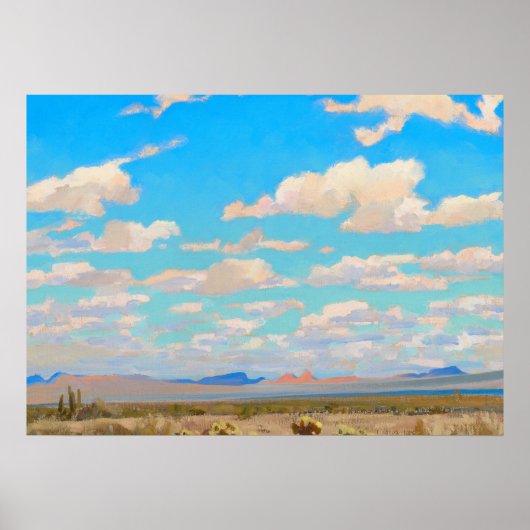 Poster Nuages d'un après-midi d'été par Maynard Dixon (Devant)