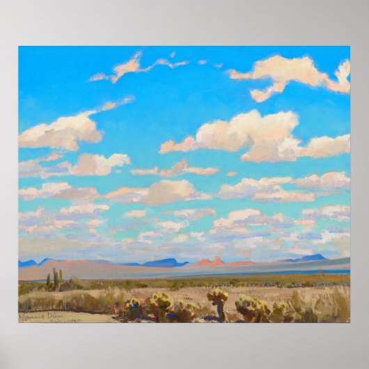 Poster Nuages d'un après-midi d'été par Maynard Dixon (Devant)