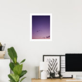 Poster Nuages épars violets au crépuscule (Bureau à domicile)