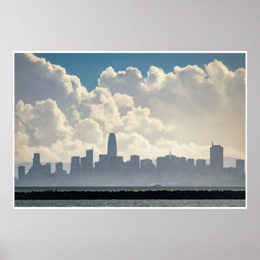 Poster Nuages et la ville (Devant)