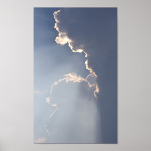 Poster Nuages et rayons du soleil