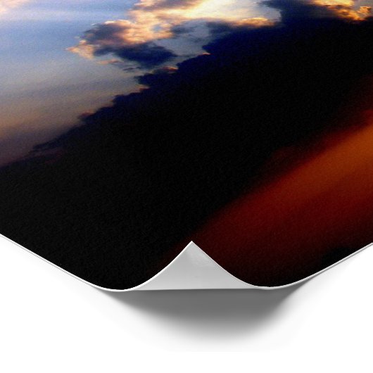 Poster Nuages et soleil (Coin)