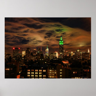 Poster Nuages éthérés : NYC Skyline, Empire State Bldg