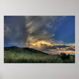 Poster Nuages extraordinaires au-dessus d'affiche d'art