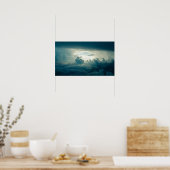 Poster Nuages Fluffeux Foncé Vue aérienne (Cuisine)