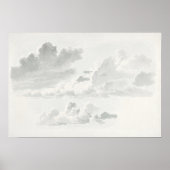 Poster Nuages gris, huile vintage (Devant)