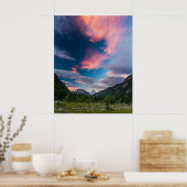 Poster Nuages incroyables de coucher de soleil sur le mon (Cuisine)