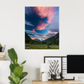 Poster Nuages incroyables de coucher de soleil sur le mon (Bureau à domicile)