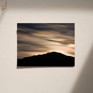 Poster Nuages Iridescendants Sur Pikes Peak Silhouette