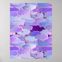 Nuages japonais, crépuscule, violet et violet prof