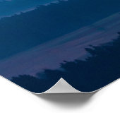 Poster Nuages lumineux et lune au lever du soleil (Coin)