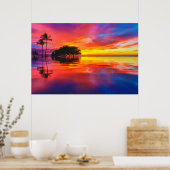 Poster Nuages majestueux et réflexion (Cuisine)