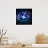 Poster Nuages oculaires bleus et violets (Cuisine)