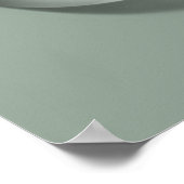 Poster Nuages & Oiseaux Goutte d'Eau Vert Minimal (Coin)