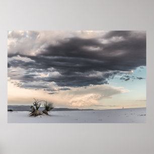 Poster Nuages orageux sur les sables blancs
