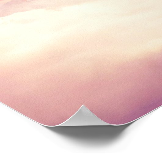 Poster Nuages Pastel Rose Cloudscape Art (Coin)