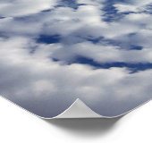 Poster Nuages Puffy Sur Ciel Bleu (Coin)