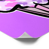 Poster nuages rose et violet cupcake (Coin)