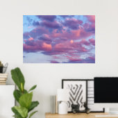 Poster Nuages roses et violets (Bureau à domicile)