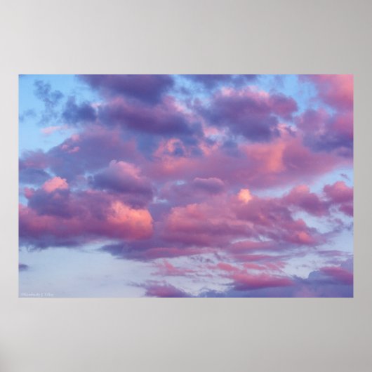 Poster Nuages roses et violets (Devant)