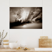 Poster Nuages Sepia, Ciel et Sunset Liberté Motivationnel (Cuisine)