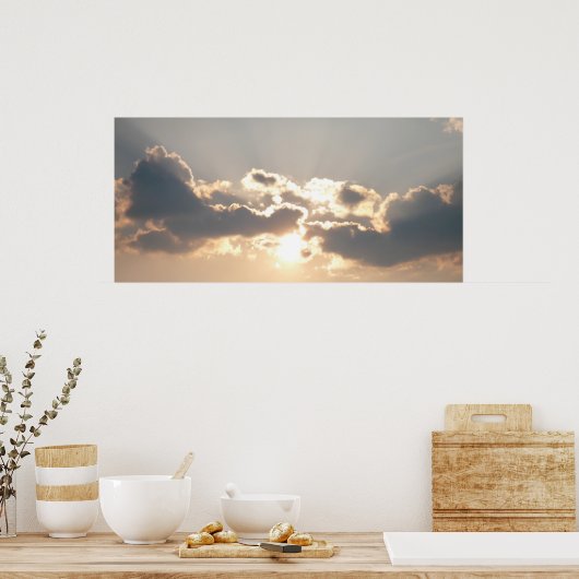 Poster Nuages Sun (Cuisine)