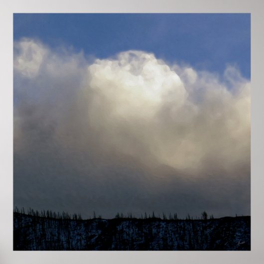 Poster Nuages sur la crête (Devant)
