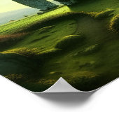 Poster Nuages sur l'Art numérique Imaginaire de Stoneheng (Coin)