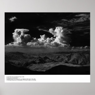 Poster Nuages sur le désert, 1965, par Ansel Adams