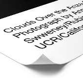 Poster Nuages sur le désert, 1965, par Ansel Adams (Coin)