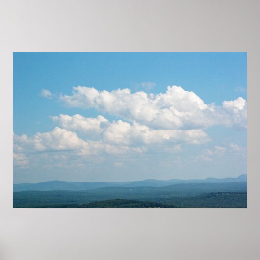 Poster Nuages sur les montagnes (Devant)