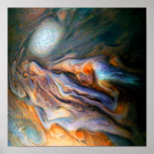 Poster Nuages tordus Jupiter North Ceinture tempérée (Devant)