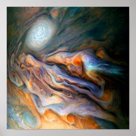 Poster Nuages tordus Jupiter North Ceinture tempérée (Devant)