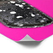 Poster Nuance de rose et de paillettes argentées 16 Seize (Coin)