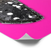 Poster Nuance de rose et paillettes argentées 15 Fête de  (Coin)