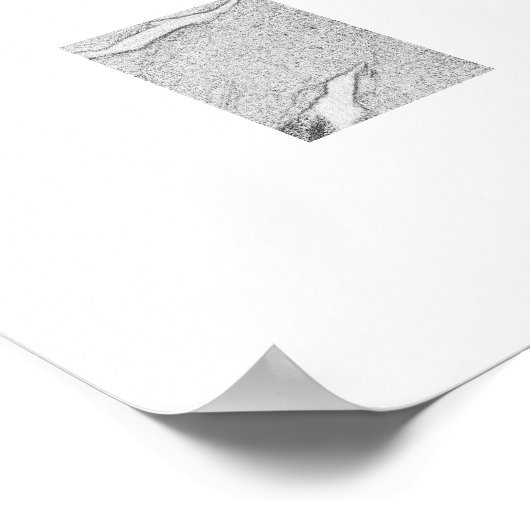 Poster Nuances de marais gris floral (Coin)