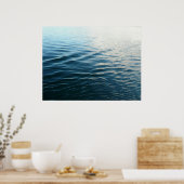 Poster Nuances d'eau bleue Photographie de la nature Abst (Cuisine)
