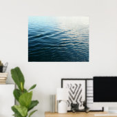 Poster Nuances d'eau bleue Photographie de la nature Abst (Bureau à domicile)