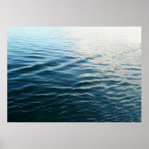 Poster Nuances d'eau bleue Photographie de la nature Abst