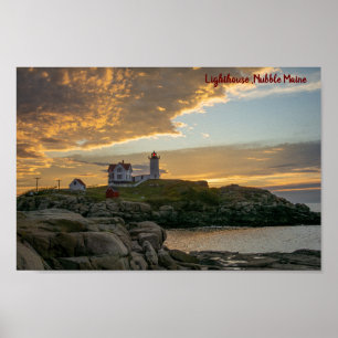 Poster Nubble Maine, Phare
