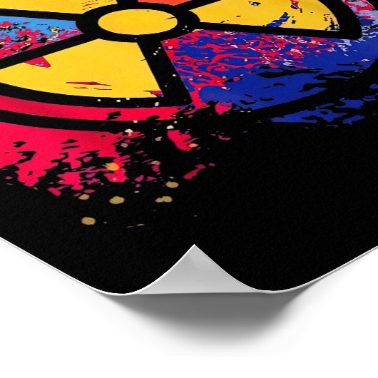 Poster Nuclear Medicine Radiation Symbol Colorful Radiolo (Coin)