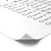 Poster NUESTRA BODA Espagnol Mariage Carte de siège (Coin)