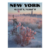 Poster Nueva York: Arte Linea contemporáneo, coordenadas. (Devant)