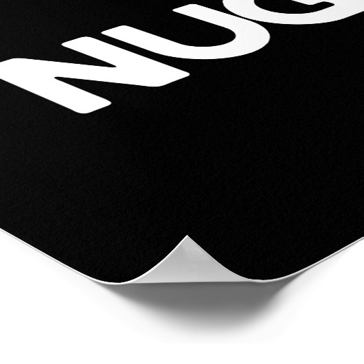 Poster Nugs Et Baisers Drôle Poulet Nugget Pun Dark BG (Coin)