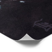 Poster Nuit À feuillage persistant venteuse : Imprimer (Coin)