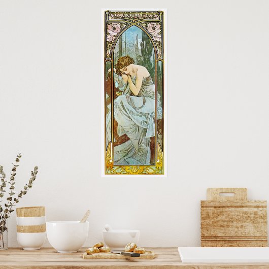 Poster Nuit, Alphonse Mucha (Cuisine)
