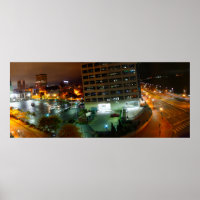 Nuit au centre-ville d'Evansville, Indiana