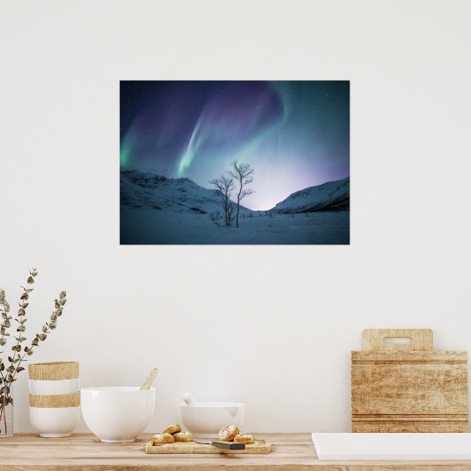 Poster Nuit Aurora Borealis (Cuisine)