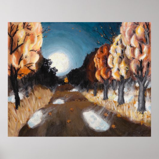Poster Nuit automnale : 30x24 Imprimer (Devant)