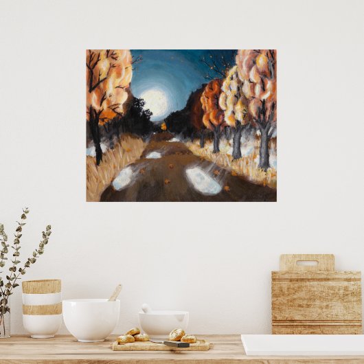 Poster Nuit automnale : 30x24 Imprimer (Cuisine)